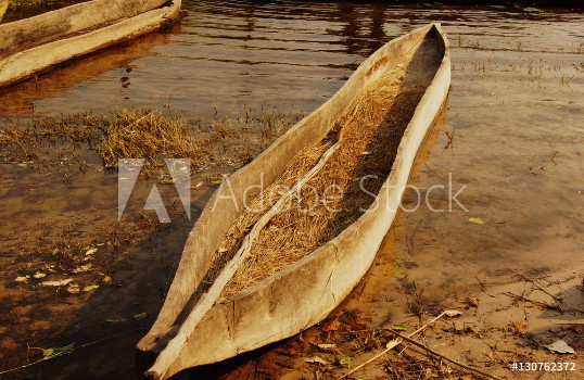 Image de Middle african wood mokoro in the Okavango Delta